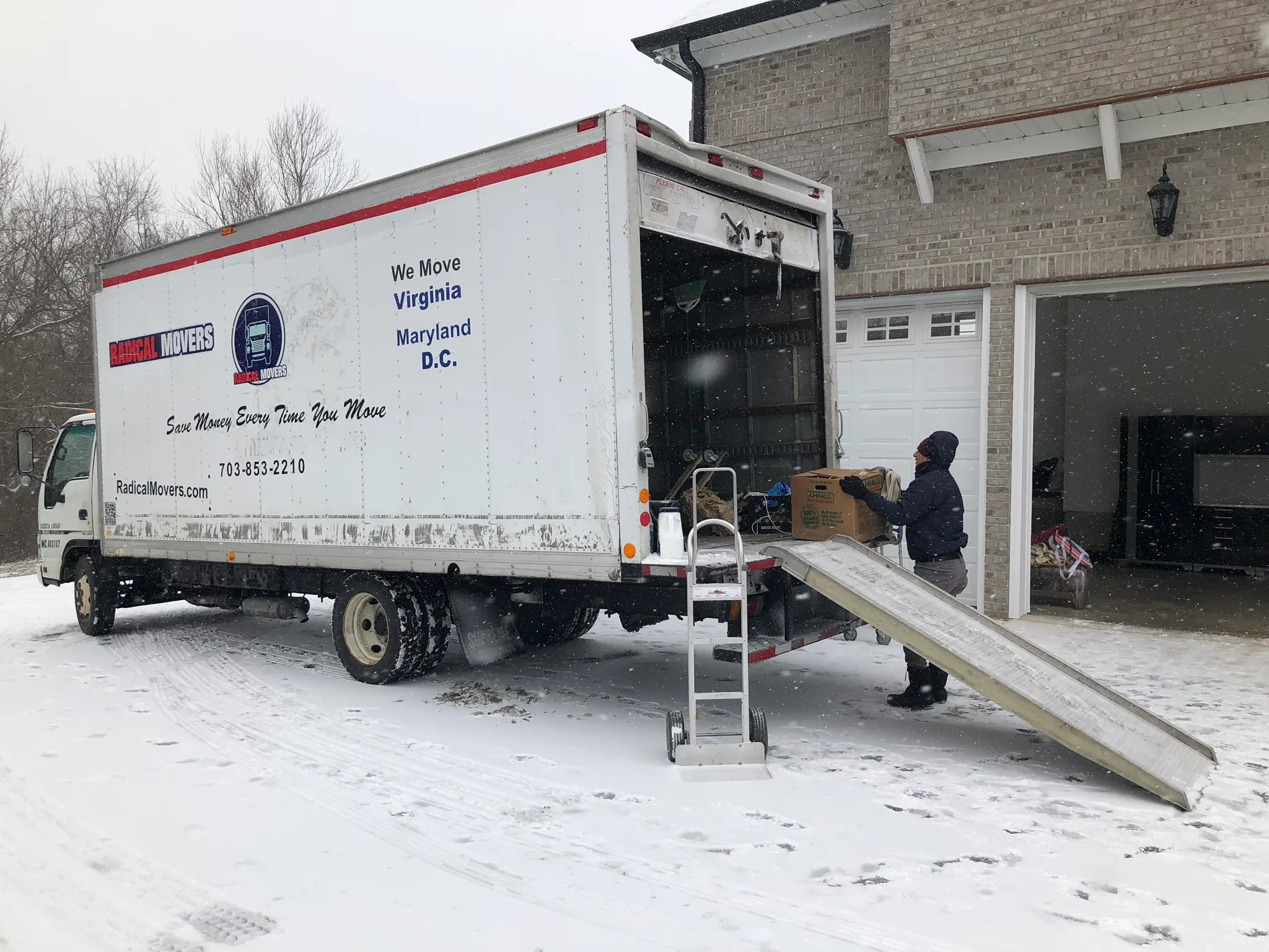 Emergency moving team responding to urgent relocation call