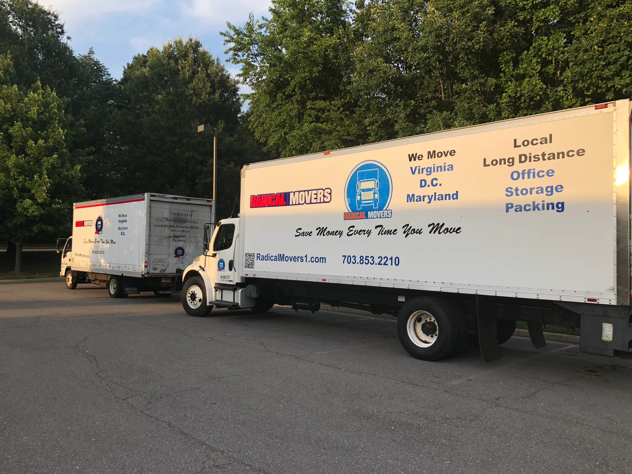 Moving consultant helping customer choose the right services